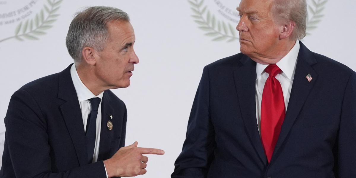 Mark Carney kanadai miniszterelnök Donald Trumppal