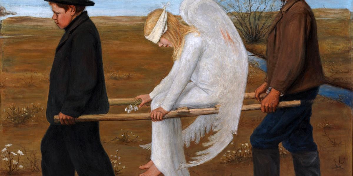 Hugo Simberg: A sebzett angyal (1903)