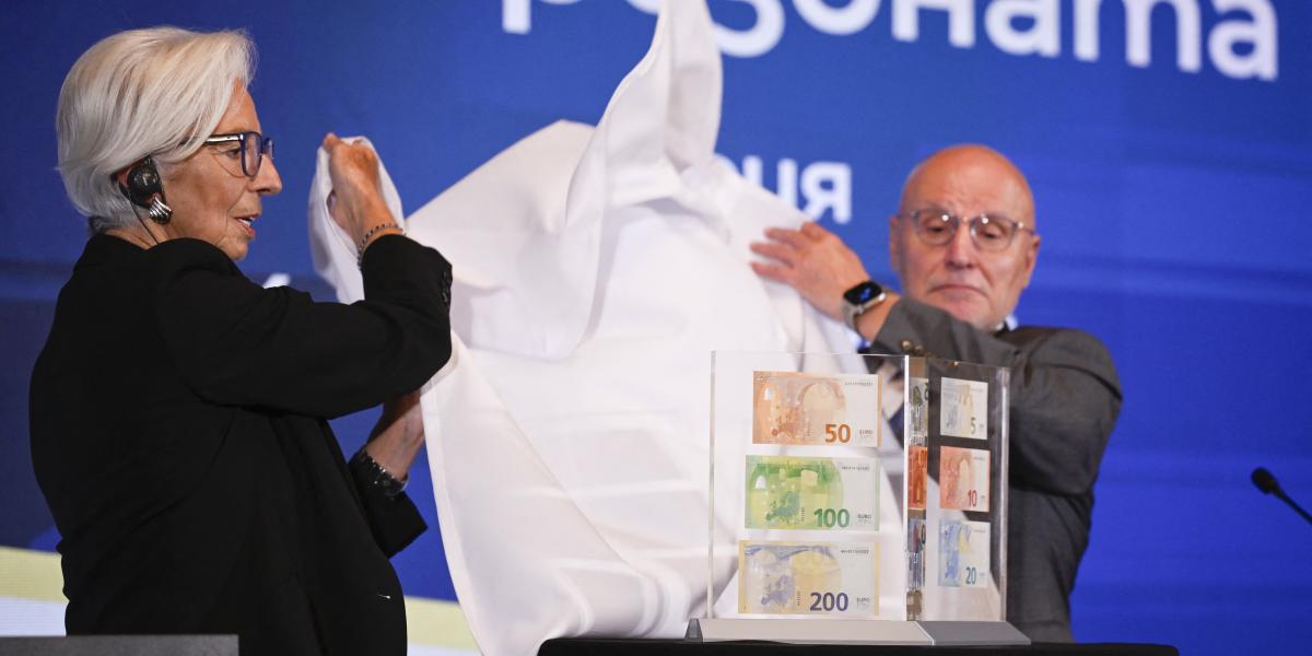 Christine Lagarde és Dimitar Radev bemutatta a Bulgáriában forgalomba kerülő bankjegyeket