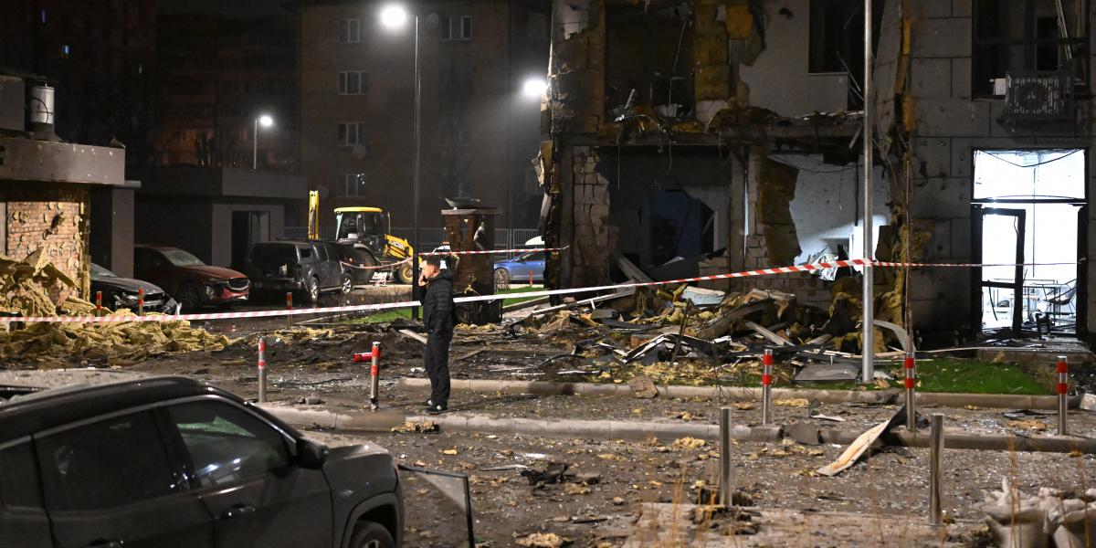 Orosz dróntámadás Kijevben 2025. november 29-én.