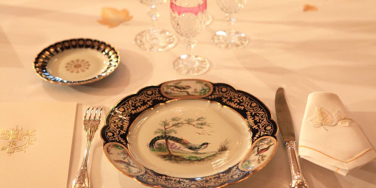 Étkészlet az Élysée-palotában. 