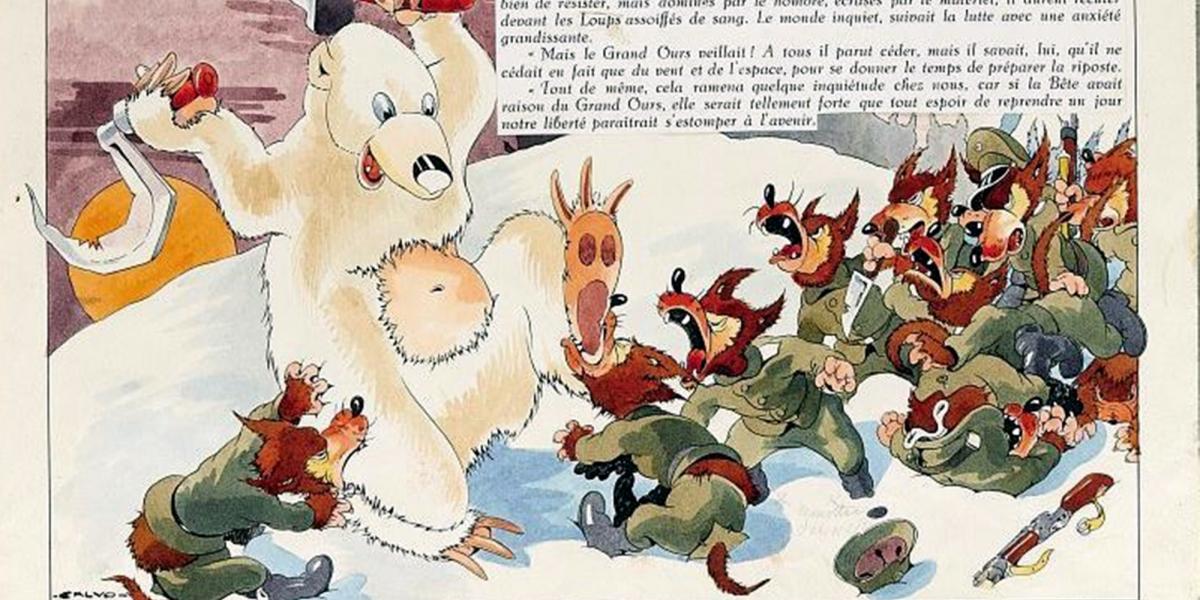 Részlet Edmond-François Calvo A fenevad halott! (La Bête est Morte!) című képregényéből 