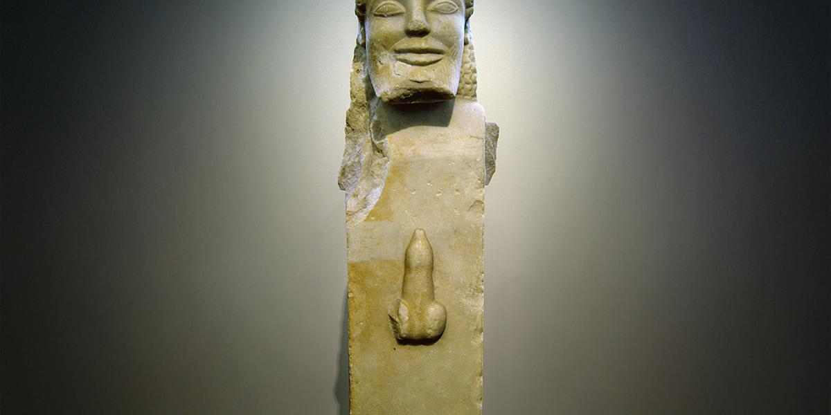 A mérföldmutató köveket, a hermákat Hermész tiszteletére faragták meg falloszformára 