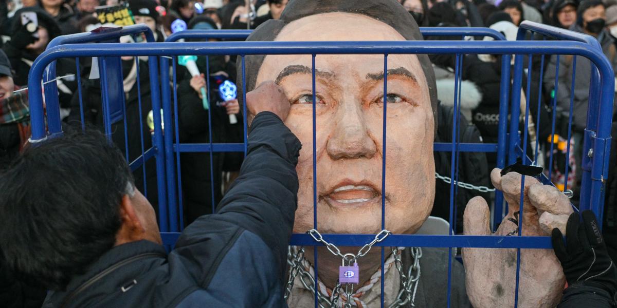 Illusztráció: Tüntetés Szöulban Jun Szogjol ellen 2024. december 14-én 