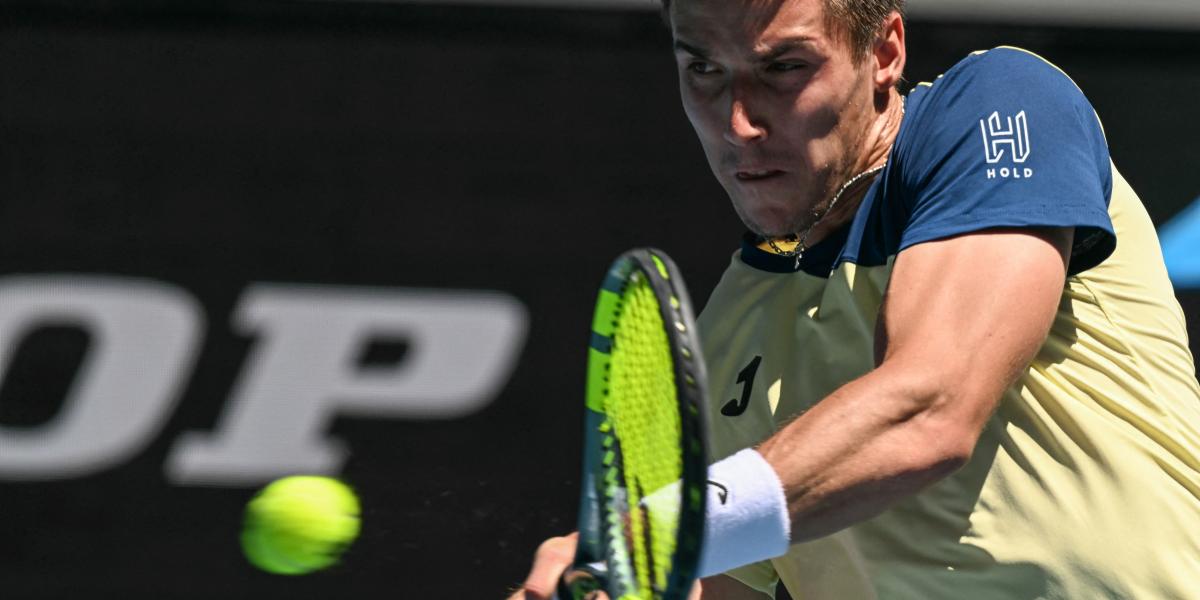 Marozsán Fábián az Australian Open teniszbajnokságon Melbourne-ben, 2026. január 21-én.