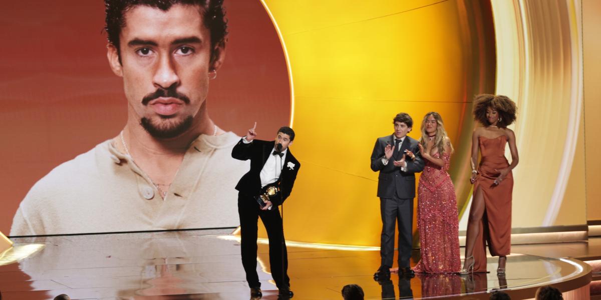 Bad Bunny a 2026-os Grammy-díjkiosztó gálán 