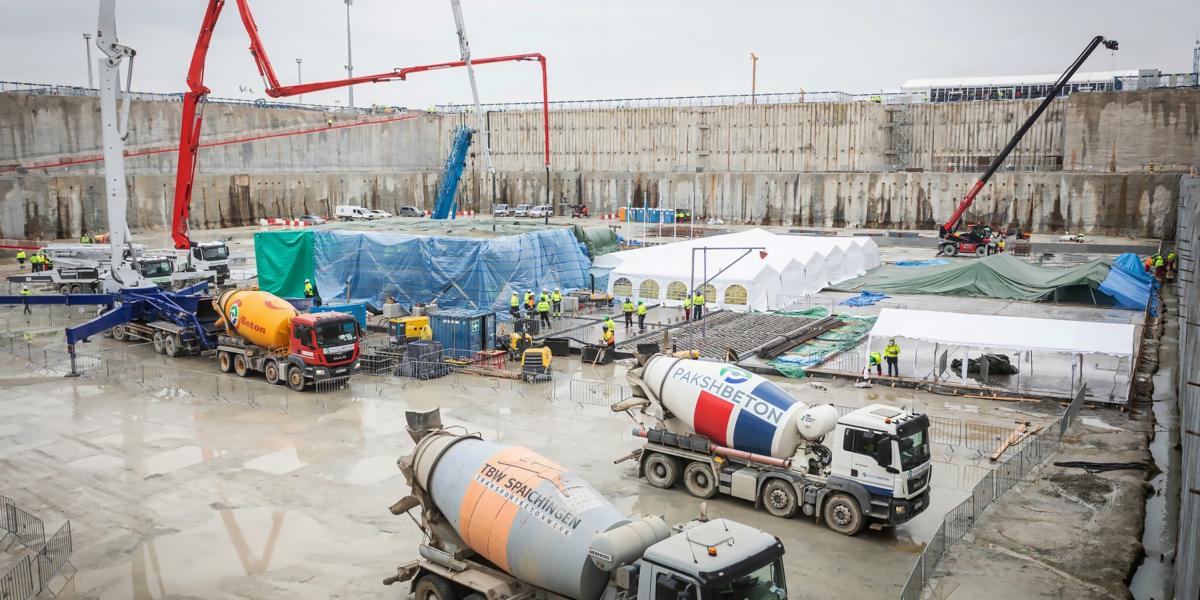 Paks II. atomerőművi blokk építkezési területe.