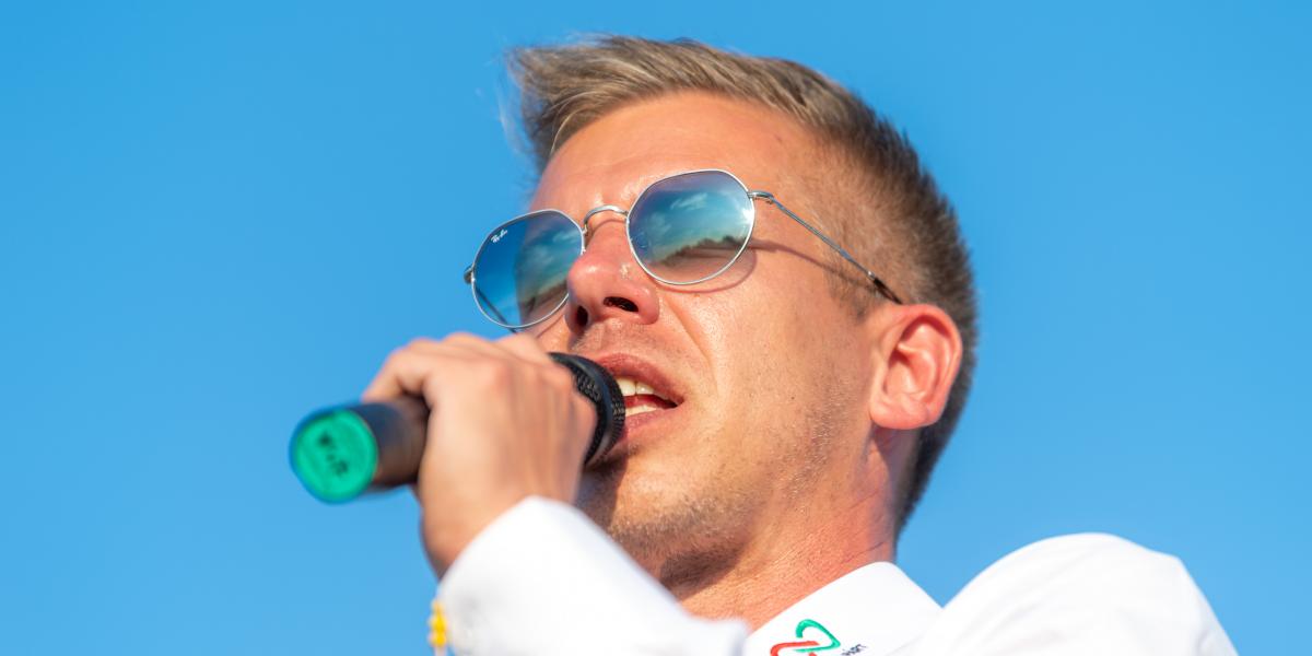 Magyar Péter Gödön, 2024. május 18-án.