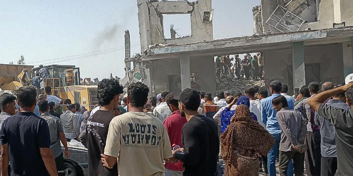 A légicsapás helyszíne szombaton a dél-iráni Minabban