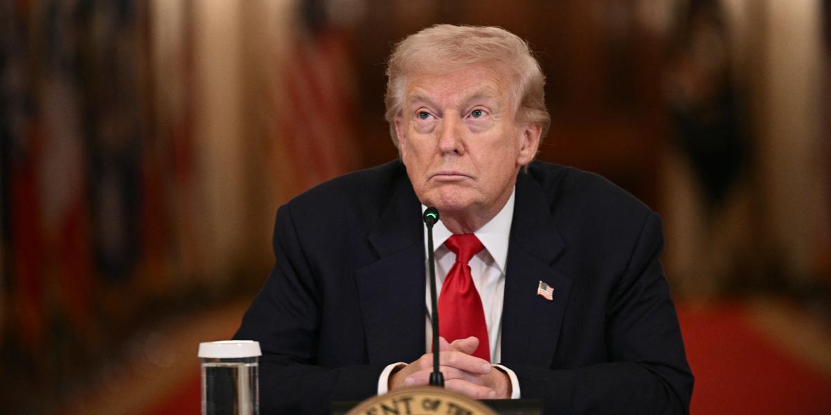 Donald Trump a Fehér Házban 2026. március 6-án. 