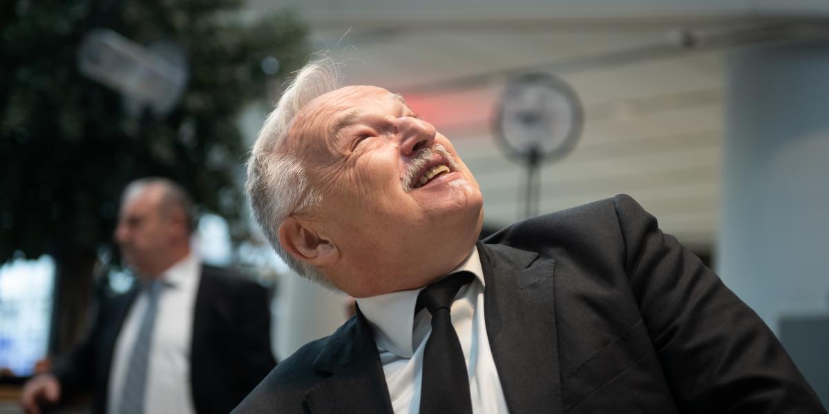 Hernádi Zsolt elnök-vezérigazgató a MOL-torony átadó ünnepségén 2022. december 8-án 