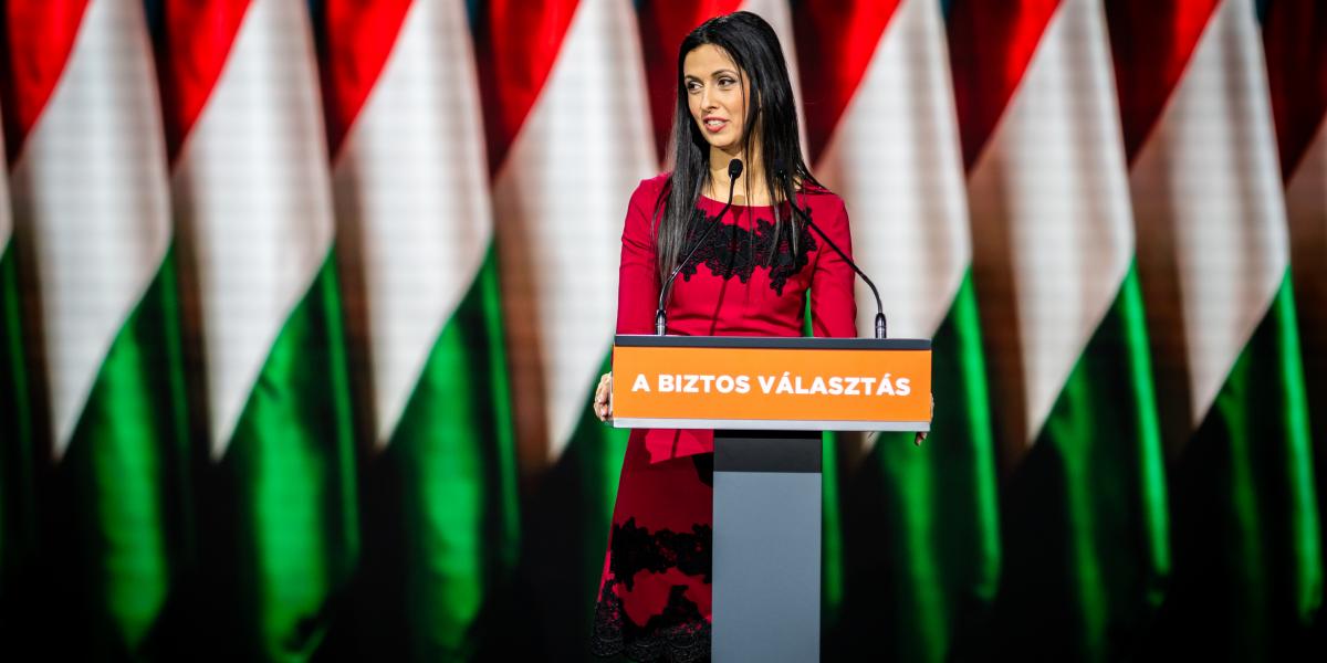 Koncz Zsófia a Fidesz kongresszusán január 10-én.