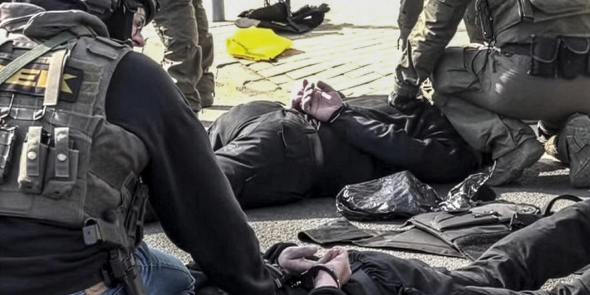  Az ukrán Ocsadbank pénzszállító munkatársainak elfogása március 5-én a Terrorelhárítási Központ felvételén 