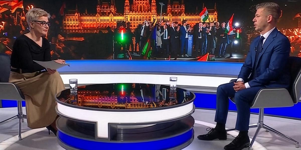 Magyar Péter interjúja az M1-en 2026. április 15-én
