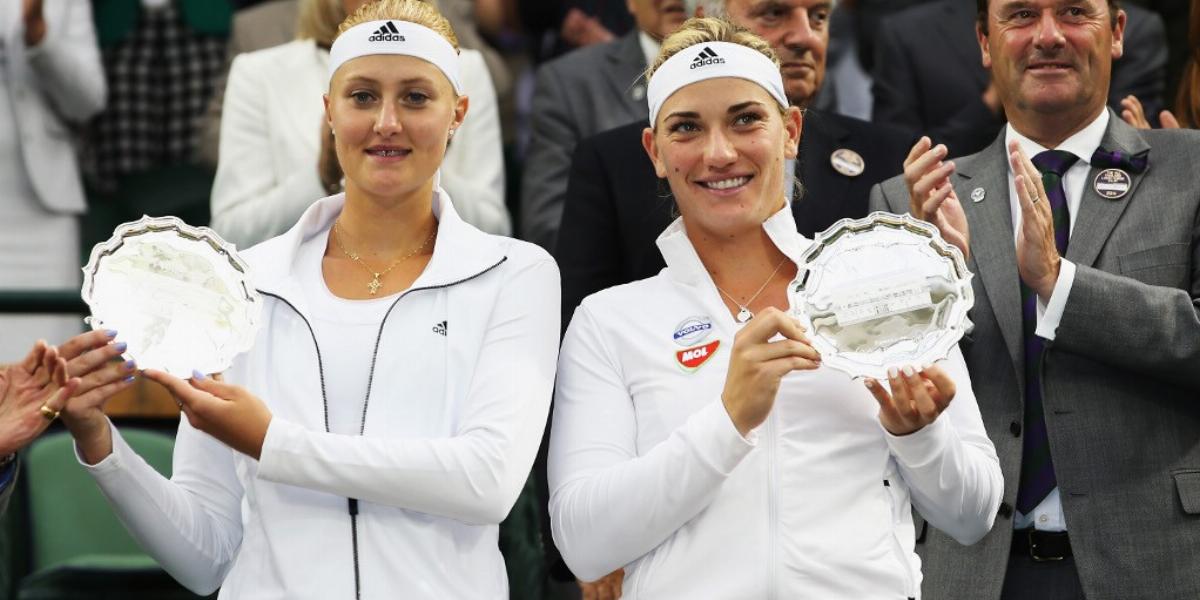 Babos Tímea (jobbra) és párja, Kristina Mladenovic tavaly Wimbledonban döntős volt FOTÓ: EUROPRESS/GETTY IMAGES/JAN KRUGER