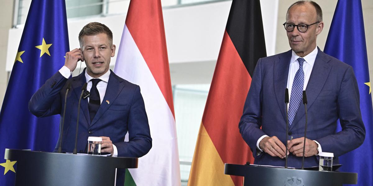 Magyar Péter és Friedrich Merz Berlinben június 2-án 