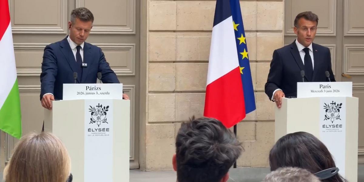 Magyar Péter és Emmanuel Macron Párizsban június 3-án 