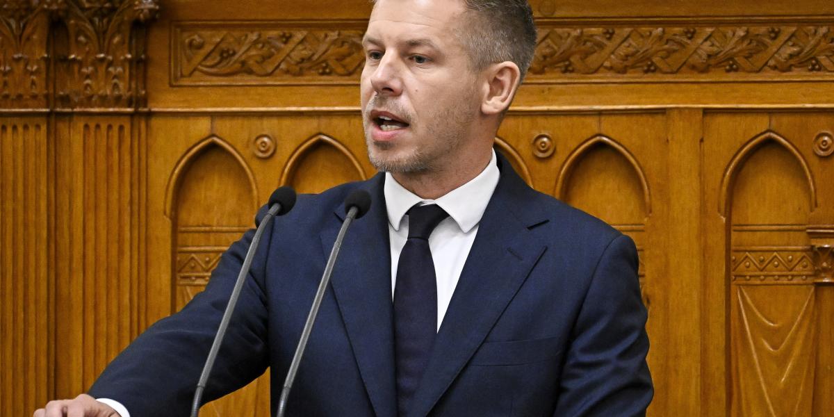 Magyar Péter az Országgyűlés rendkívüli ülésén június 29-én 