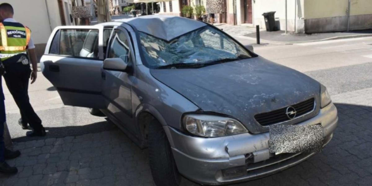 A cserbanhagyó sofőr autója Győrben szombat délelőtt