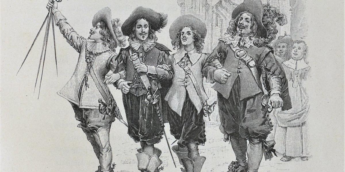 D’Artagnan és a testőrök (Maurice Leloir képe, 1894)