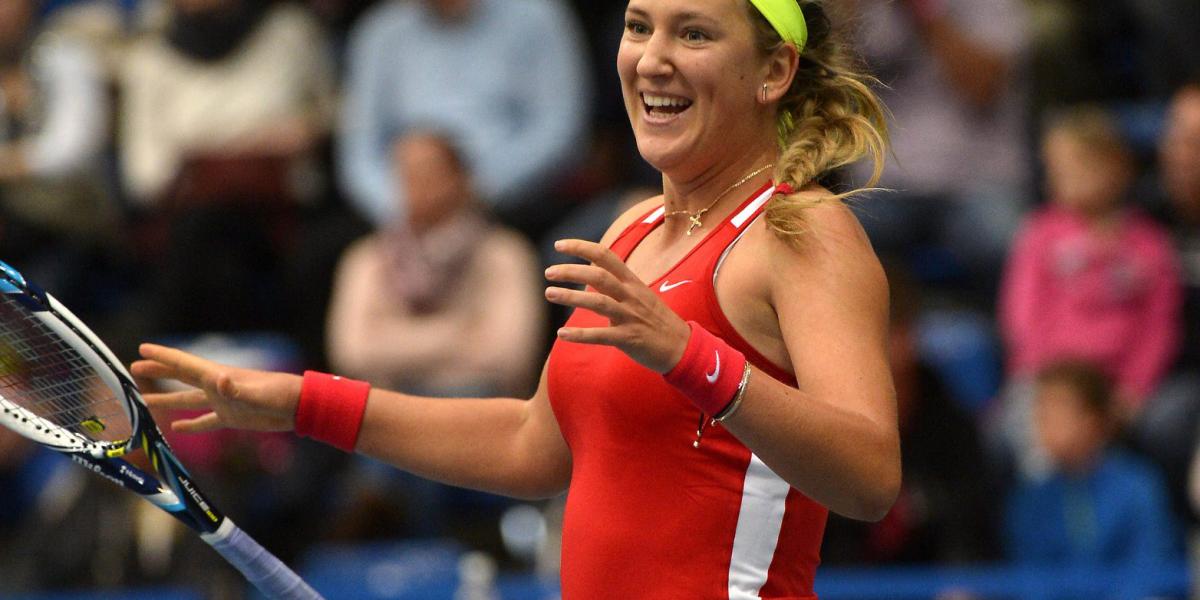 A fehérorosz Viktorija Azarenka győzött a brit Heather Watson ellen. MTI Fotó: Illyés Tibor