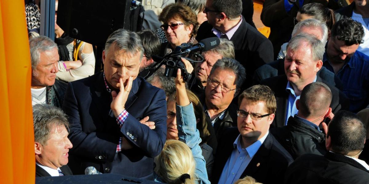 Orbán Viktor, akit csodafegyverként vetettek be Tapolcán FOTÓ: PÁLFALVI KITTI