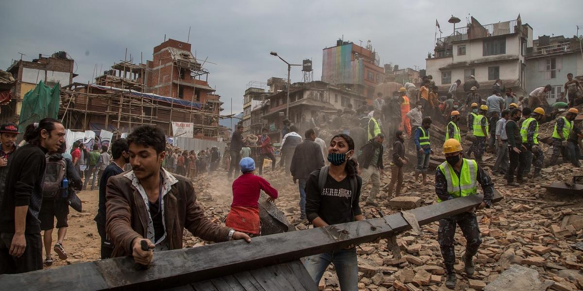 Katmandu az első földrengés után 2015. április 25-én. FOTÓ: Omar Havana/Getty Images