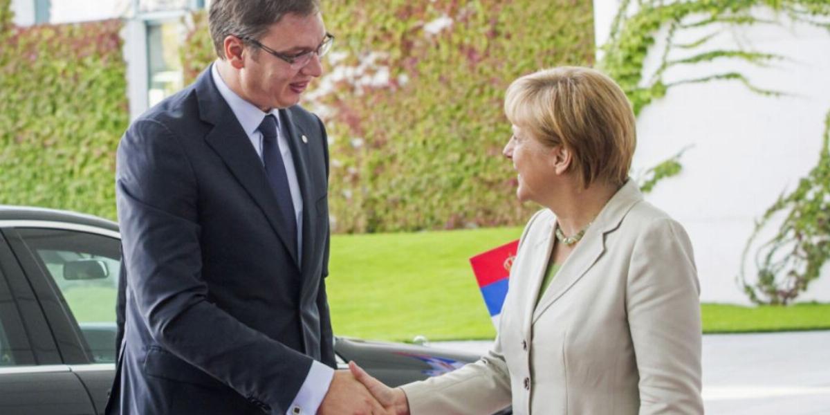 Angela Merkel nem először volt Vucic vendége FOTÓ: EUROPRESS/GETTY IMAGES/JOCHEN ZICK