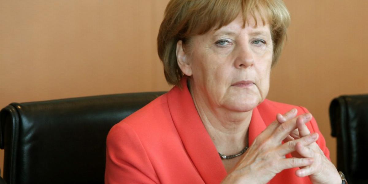 Angela Merkel védjegyévé vált, hogy kezéből rombusz alakot formál FOTÓ: EUROPRESS/GETTY IMAGES/ADAM BERRY