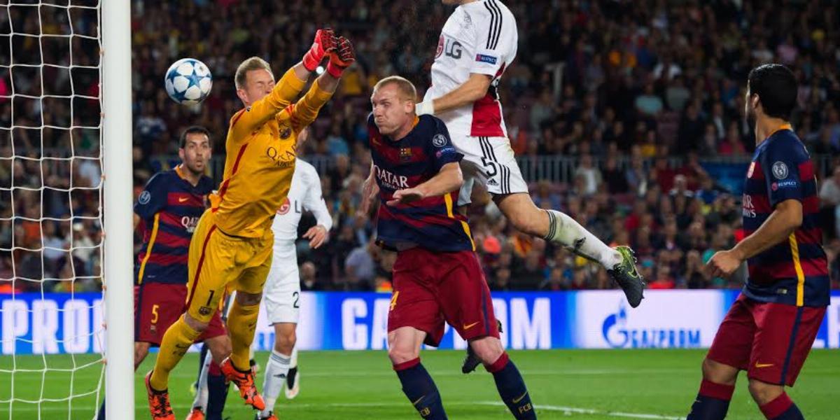 A kapus Ter Stegen nagy hibája is kellett a Leverkusen vezetéséhez. FOTÓ: Getty Images