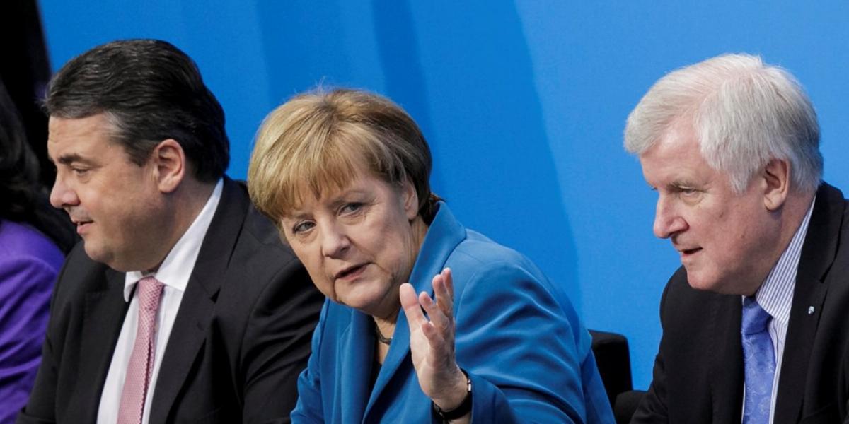 Alighanem rendezni tudja a vitákat Sigmar Gabriel, az SPD elnöke és Angela Merkel kancellár
FOTÓ: EUROPRESS/GETTY IMAGES/CARSTE