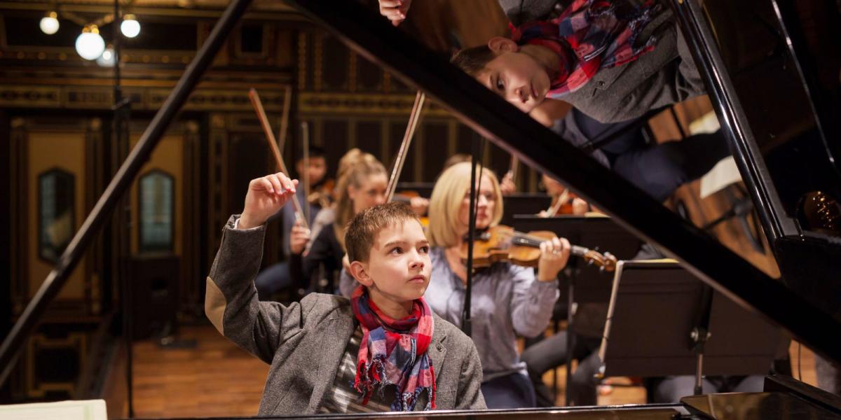 Boros Misi a Zeneakadémián a Győri Filharmonikusokkal, a koncert próbáján FORRÁS: GYŐRI FILHARMONIKUSOK