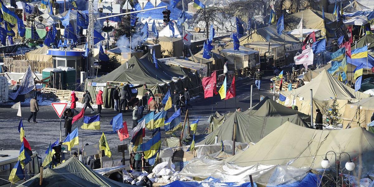 A Majdanon százezrek követelték az Azarov-kormány lemondását FOTÓ: EUROPRESS/GETTY IMAGES/ALEXANDER KOERNER