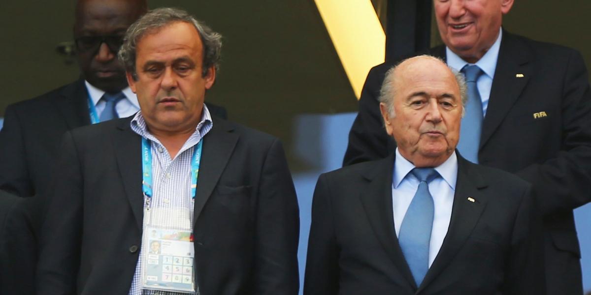 Platini és Blatter a 2014-es FIFA Világkupán. FOTÓ:  Martin Rose/Getty Images