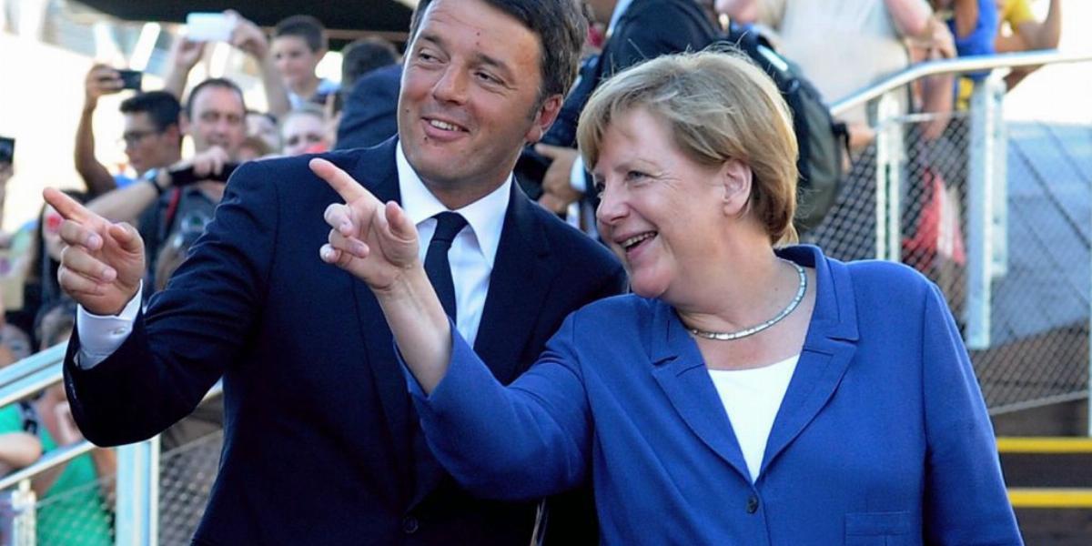 Merkel a milánói expón. Augusztusban még kiváló volt Renzi és a német kancellár viszonya FOTÓ: EUROPRESS/GETTY IMAGES/PIER MARCO