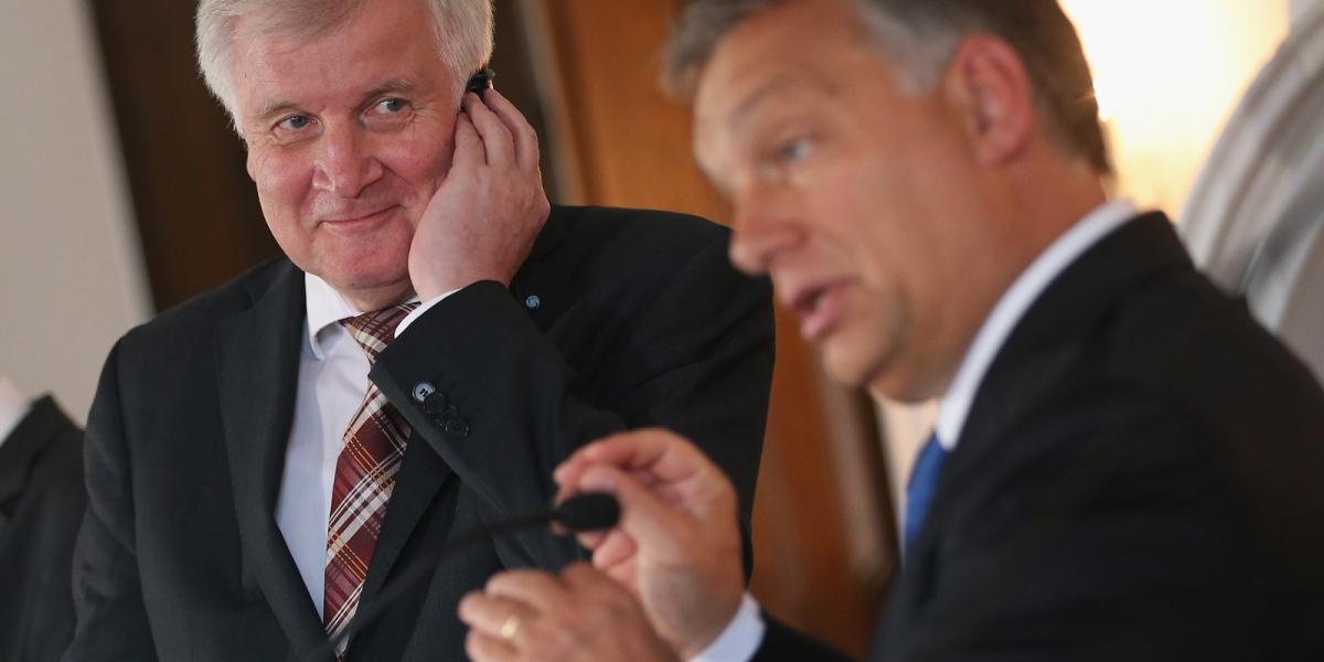 Seehofer bajor és Orbán magyar miniszterelnök - Fotók: Sean Gallup/Getty Images