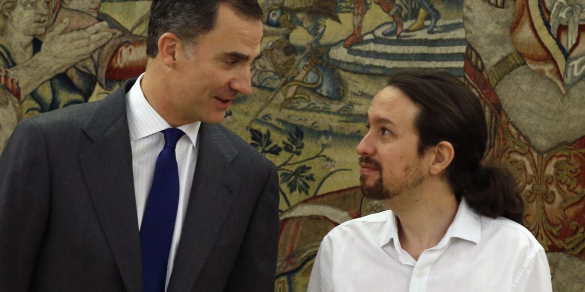 Első királyi audienciáján Pablo Iglesias FOTÓ: EUROPRESS/GETTY IMAGES/ANGEL DÍAZ