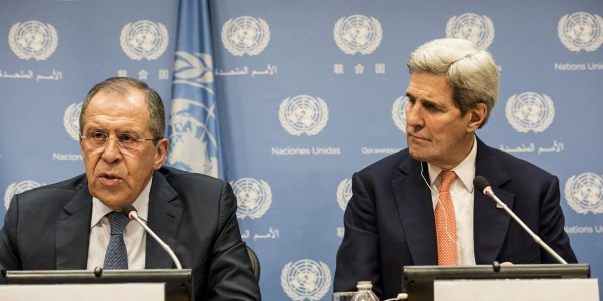 John Kerry és Szergej Lavrov a donorkonferencián Londonban FOTÓ: EUROPRESS/GETTY IMAGES/ANDREW RENNEISEN