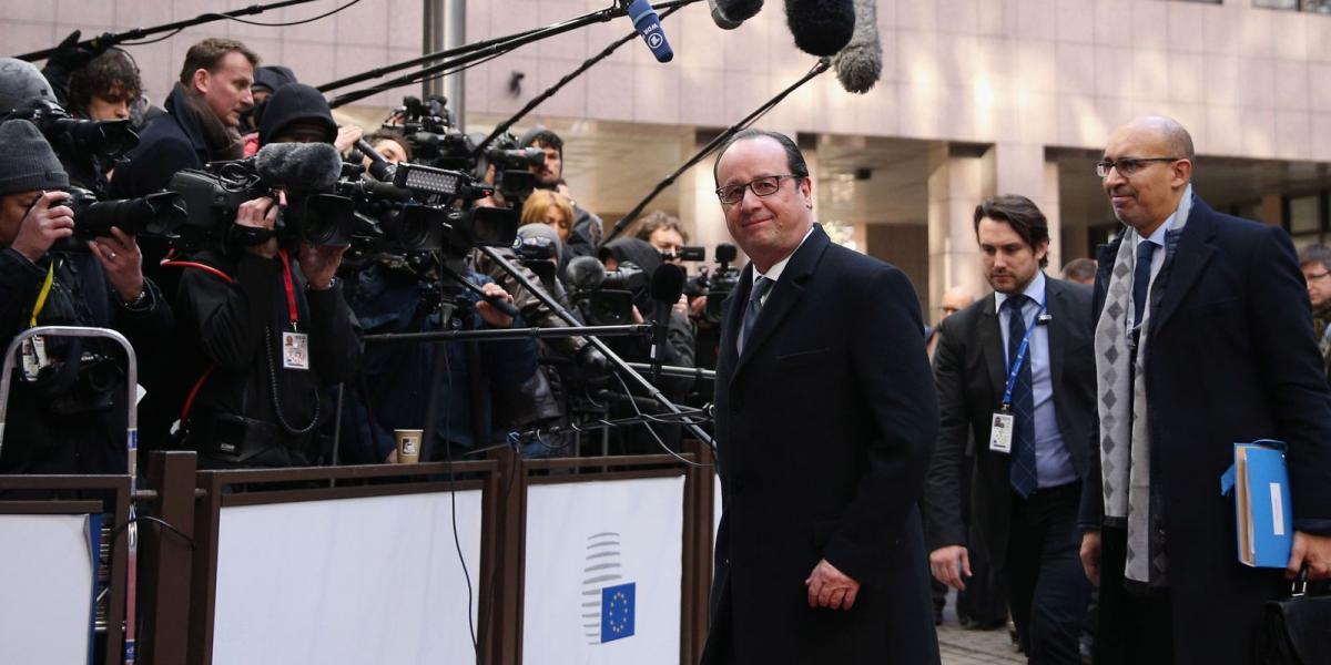 Francois Hollande a brüsszeli EU-csúcs előtt FOTÓ: EUROPRESS/GETTY IMAGES/DAN KITWOOD