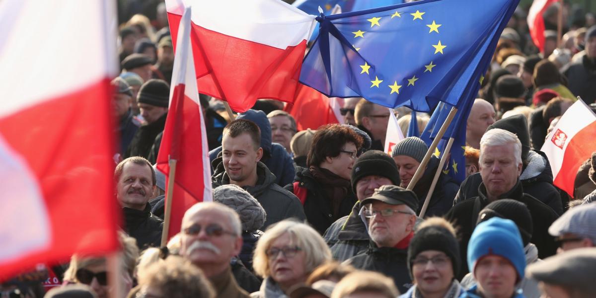 Ismét sokan vonultak az utcákra Lengyelországban FOTÓ: EUROPRESS/GETTY IMAGES/SEAN GALLUP