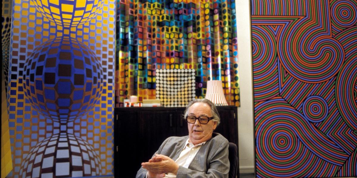 Victor Vasarely 1985-ben Franciaországban - Fotó:  Francis Apesteguy/Getty Images