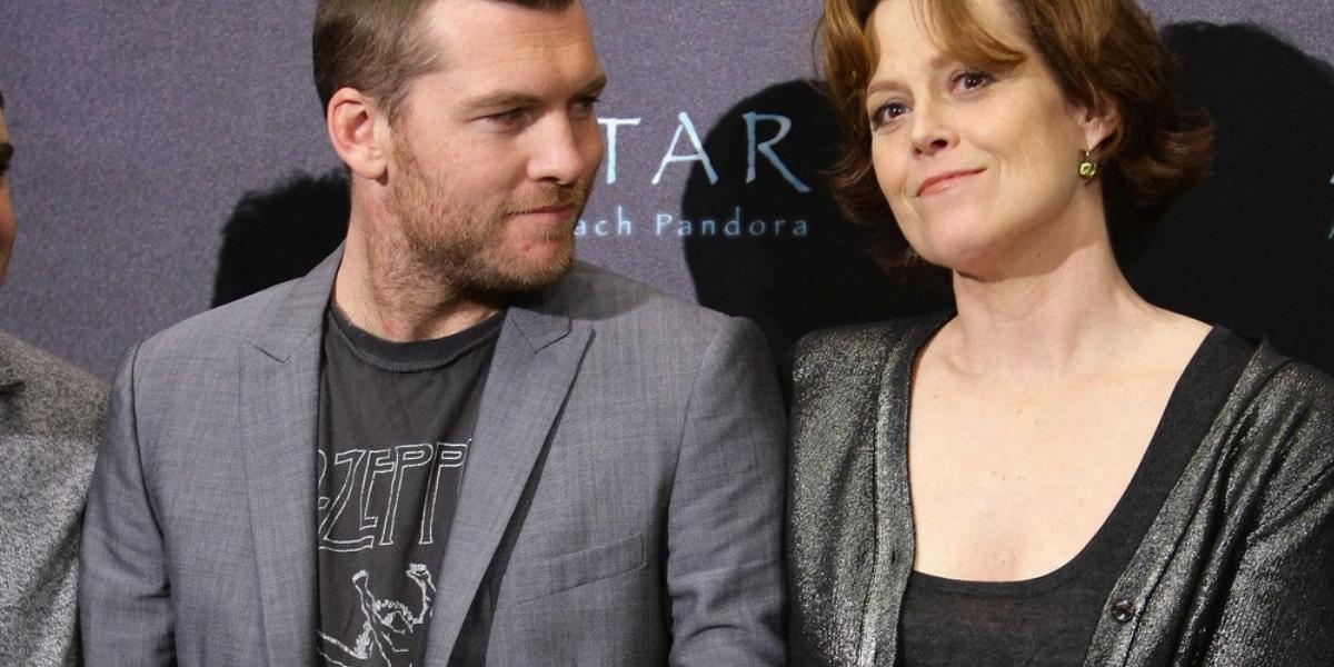 Sam Worthington és Sigourney Weaver (Fotó: Rentz/Getty Images)