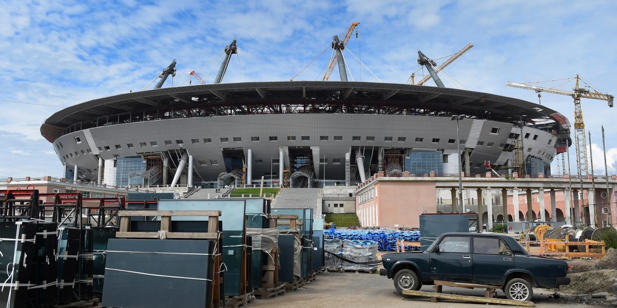 Még nem készült el a szentpétervári stadion FOTÓ: EUROPRESS/GETTY IMAGES/LAURENCE GRIFFITHS