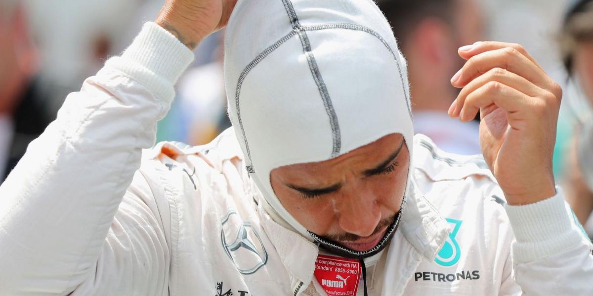 Hamilton csalódottsága érthető: biztos győzelem helyett nulla ponttal zárt FOTÓ: EUROPRESS/GETTY IMAGES/MARK THOMPSON