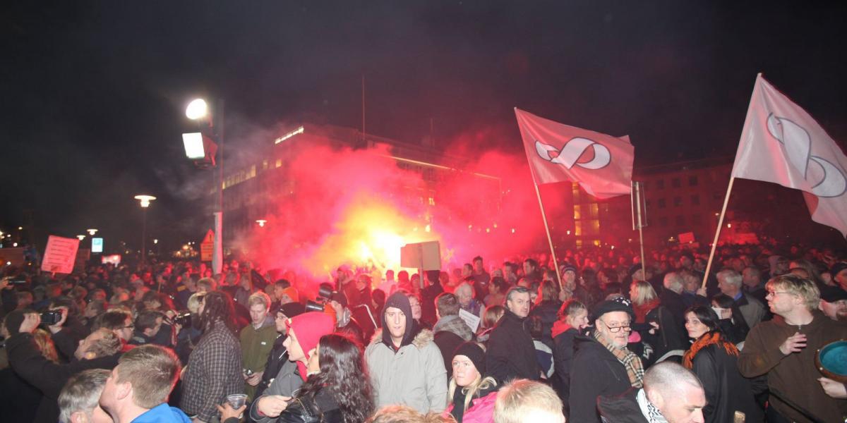 Heves tüntetések zajlottak Reykjavíkban a pénzügyi válság idején FOTÓ: EUROPRESS/GETTY IMAGES