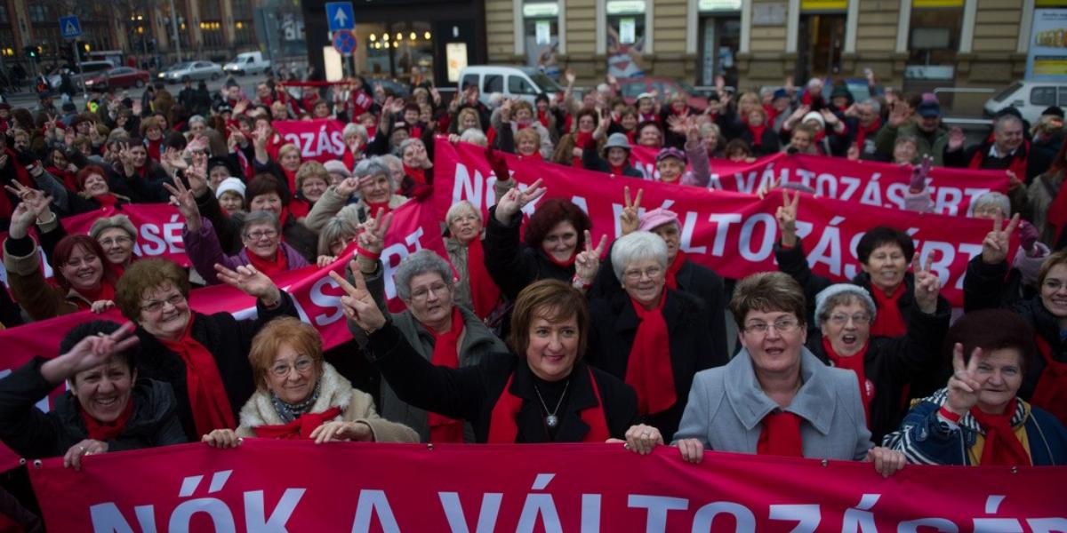 Kép a budapesti megmozdulásáról. Fotó: Bielik István