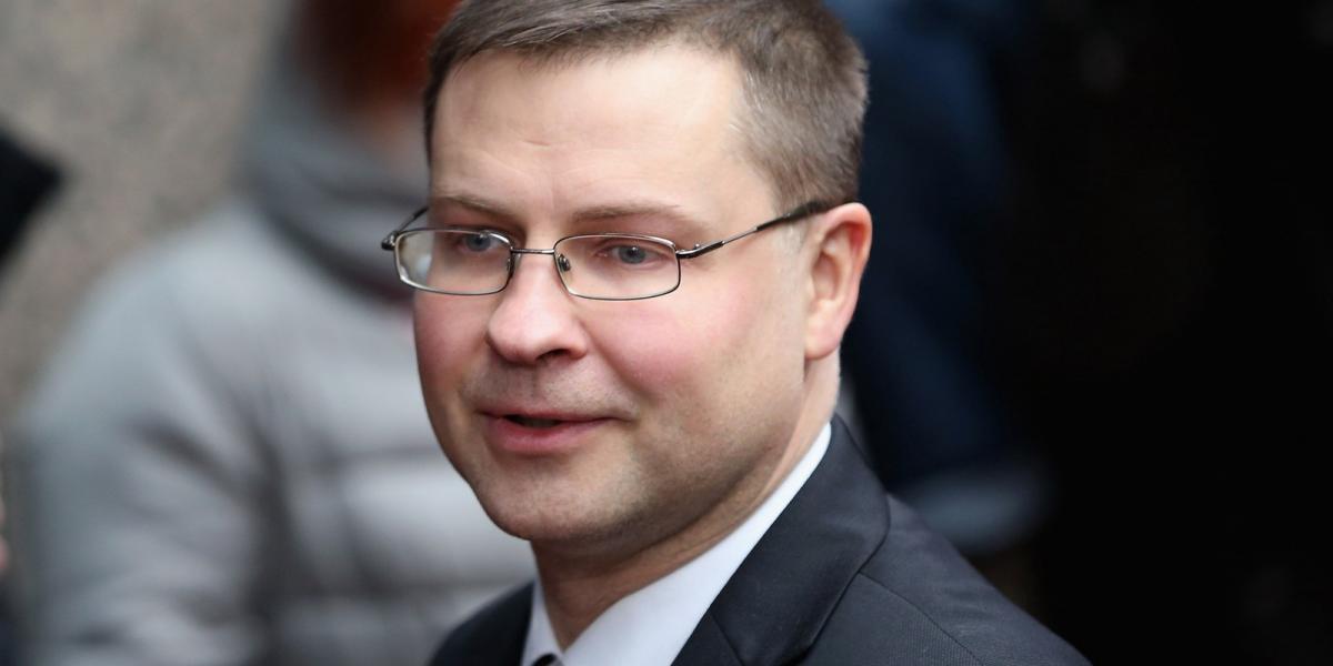 Valdis Dombrovskis. FOTÓ: Dan Kitwood/Getty Images