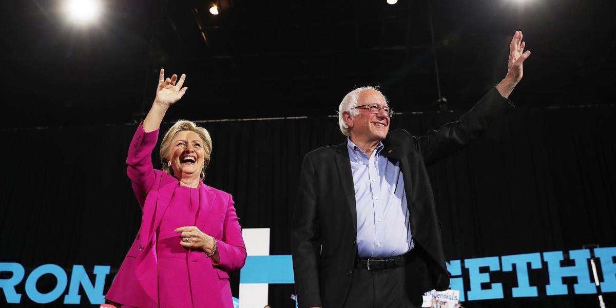 Clinton és Sanders búcsút inthettek az elnökségnek FOTÓ: EUROPRESS/GETTY IMAGES/JUSTIN SULLIVAN