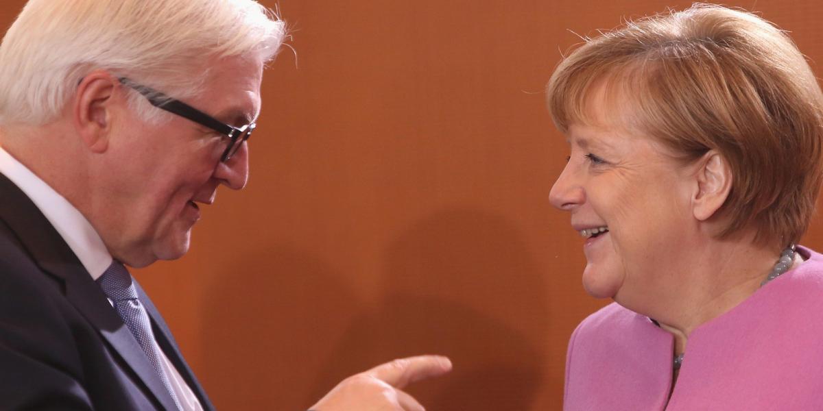 Merkel Steinmeierrel. FOTÓ: Adam Berry/Getty Images