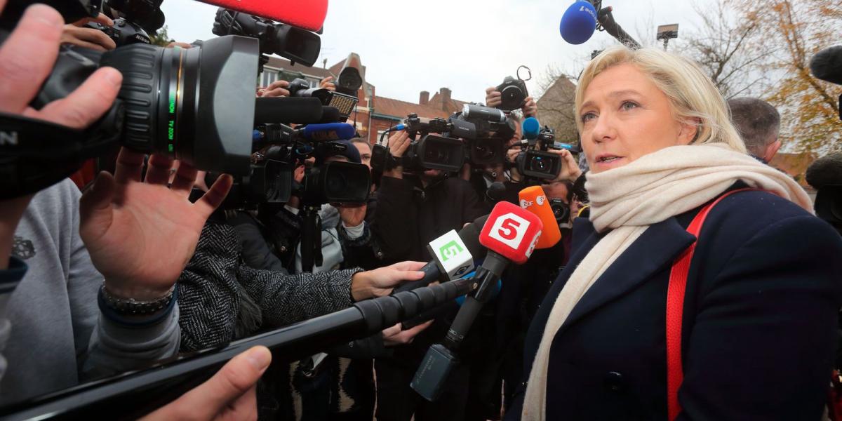 Marine Le Pen nem szívesen nyilatkozik arról, milyen politikai árat kérnek az orosz pénzért FOTÓ: EUROPRESS/GETTY IMAGES/ SYLVAI